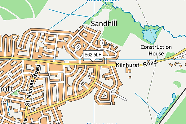 S62 5LF map - OS VectorMap District (Ordnance Survey)