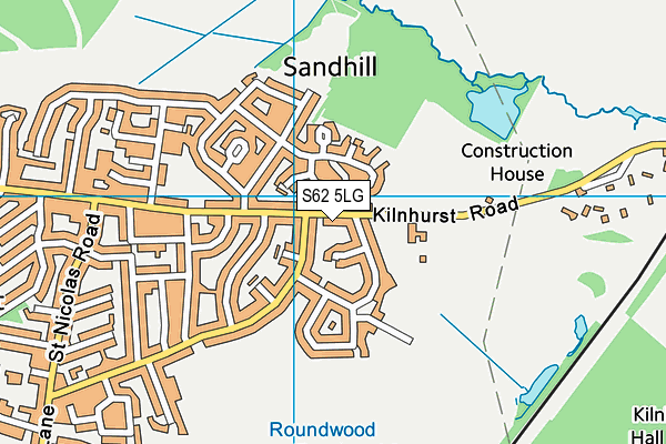 S62 5LG map - OS VectorMap District (Ordnance Survey)