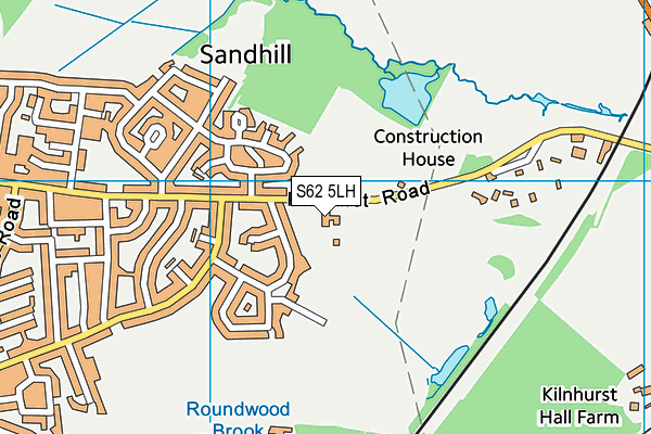 S62 5LH map - OS VectorMap District (Ordnance Survey)