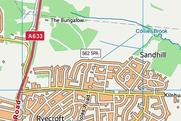 S62 5PA map - OS VectorMap District (Ordnance Survey)