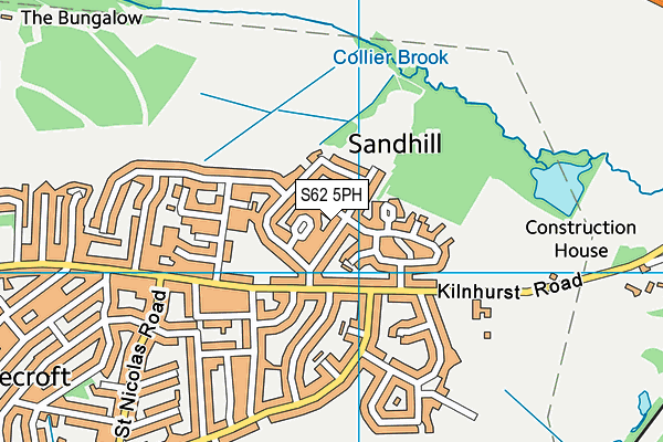 S62 5PH map - OS VectorMap District (Ordnance Survey)