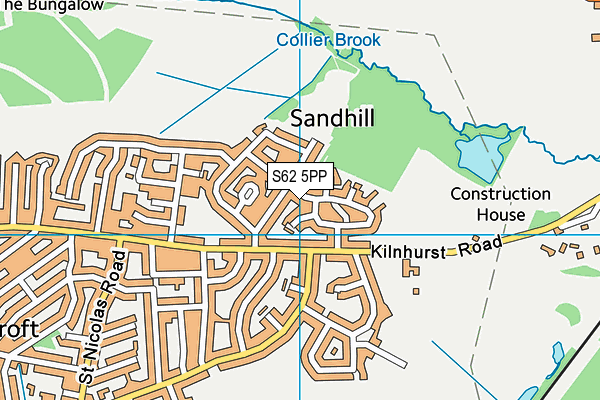 S62 5PP map - OS VectorMap District (Ordnance Survey)