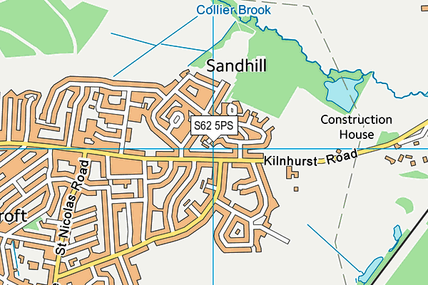 S62 5PS map - OS VectorMap District (Ordnance Survey)
