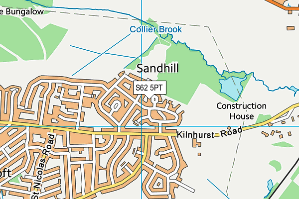 S62 5PT map - OS VectorMap District (Ordnance Survey)
