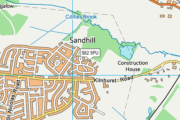 S62 5PU map - OS VectorMap District (Ordnance Survey)