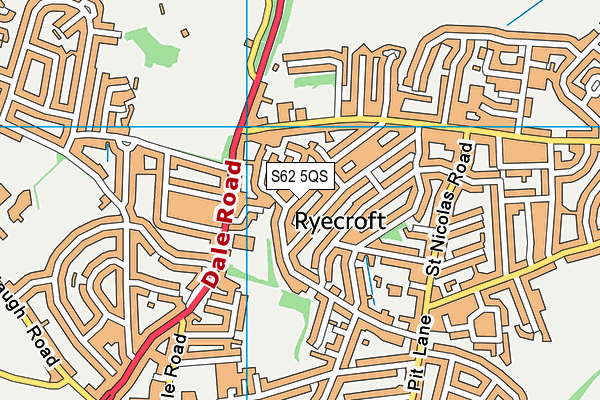 S62 5QS map - OS VectorMap District (Ordnance Survey)