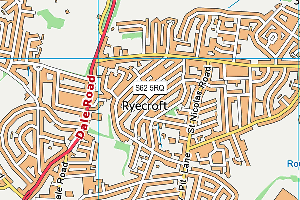 S62 5RQ map - OS VectorMap District (Ordnance Survey)