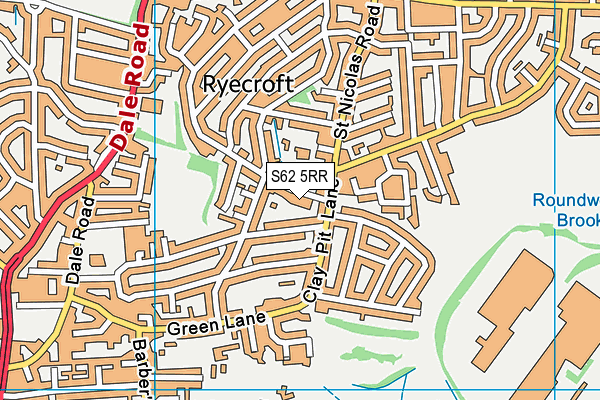 S62 5RR map - OS VectorMap District (Ordnance Survey)