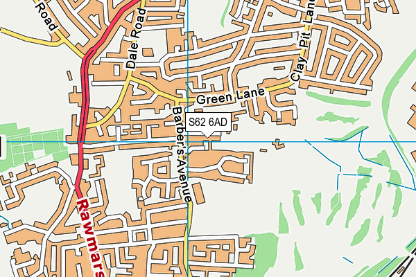 S62 6AD map - OS VectorMap District (Ordnance Survey)