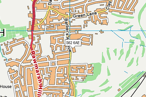 Rawmarsh Leisure Centre (Closed) map (S62 6AE) - OS VectorMap District (Ordnance Survey)