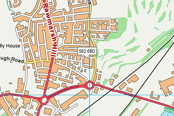 S62 6BD map - OS VectorMap District (Ordnance Survey)