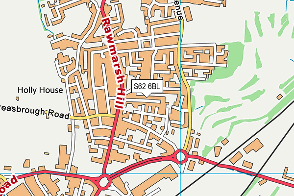 S62 6BL map - OS VectorMap District (Ordnance Survey)