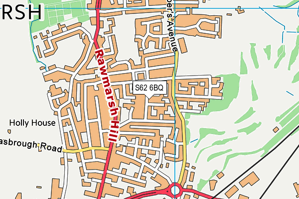 S62 6BQ map - OS VectorMap District (Ordnance Survey)