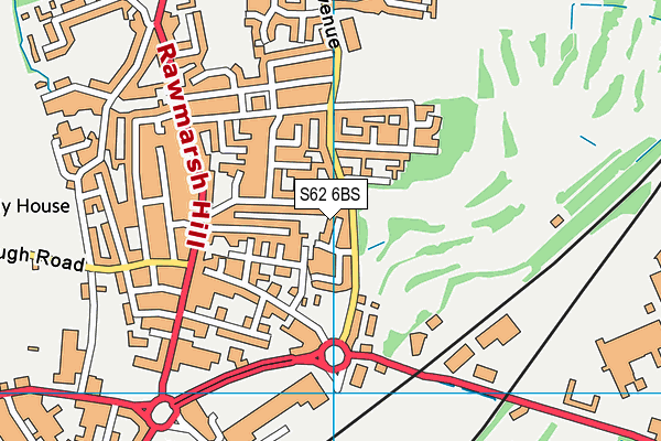 S62 6BS map - OS VectorMap District (Ordnance Survey)