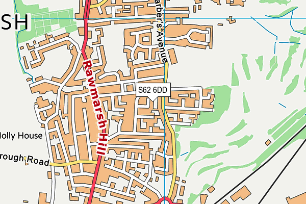 S62 6DD map - OS VectorMap District (Ordnance Survey)
