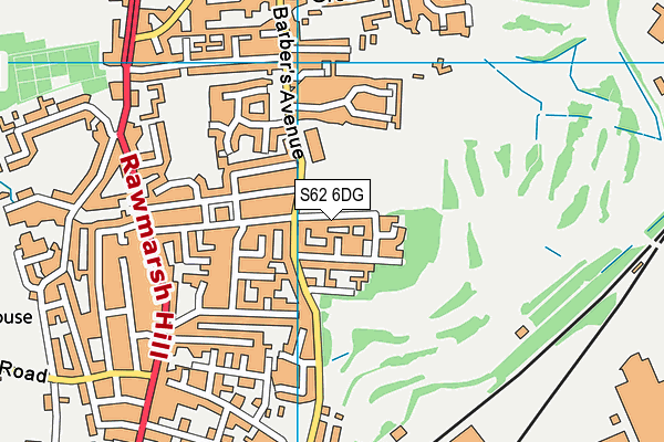 Rawmarsh Leisure map (S62 6DG) - OS VectorMap District (Ordnance Survey)
