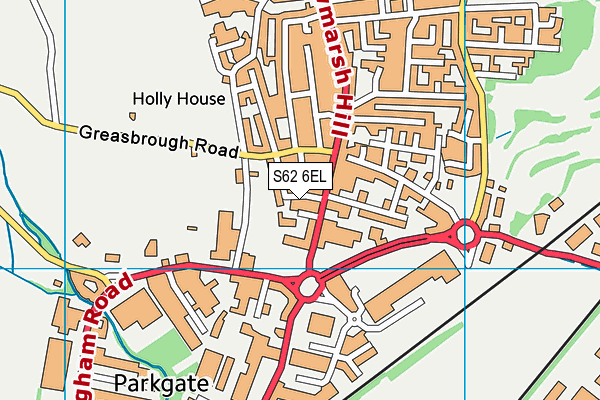 S62 6EL map - OS VectorMap District (Ordnance Survey)