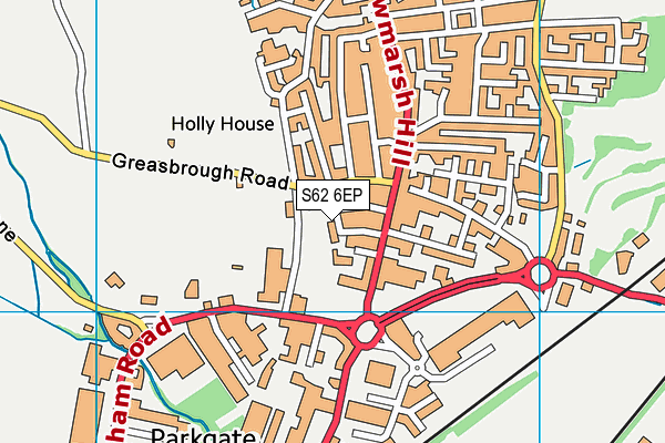 S62 6EP map - OS VectorMap District (Ordnance Survey)