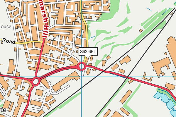 S62 6FL map - OS VectorMap District (Ordnance Survey)