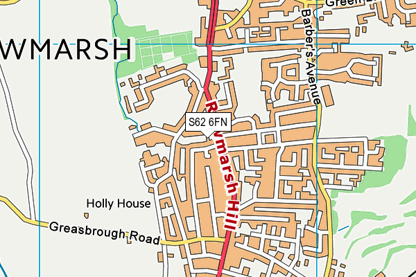 S62 6FN map - OS VectorMap District (Ordnance Survey)