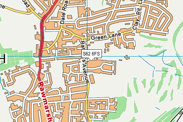S62 6FS map - OS VectorMap District (Ordnance Survey)