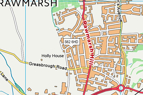 S62 6HD map - OS VectorMap District (Ordnance Survey)