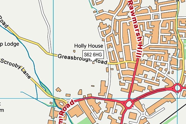 S62 6HG map - OS VectorMap District (Ordnance Survey)