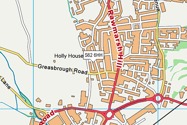 S62 6HH map - OS VectorMap District (Ordnance Survey)