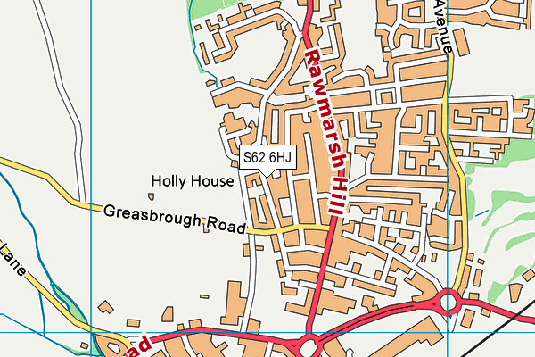 S62 6HJ map - OS VectorMap District (Ordnance Survey)