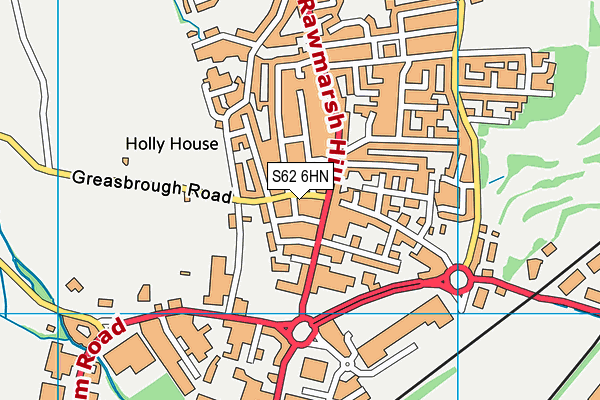 S62 6HN map - OS VectorMap District (Ordnance Survey)