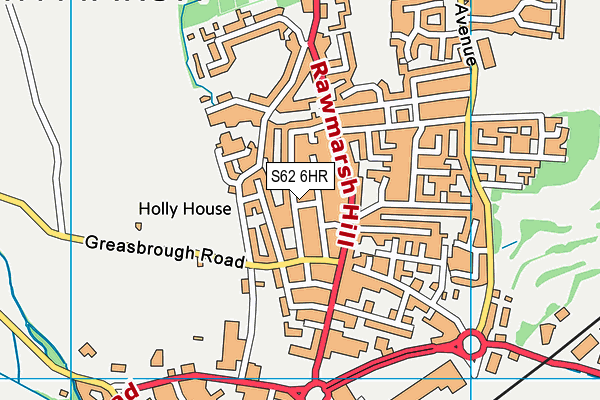 S62 6HR map - OS VectorMap District (Ordnance Survey)