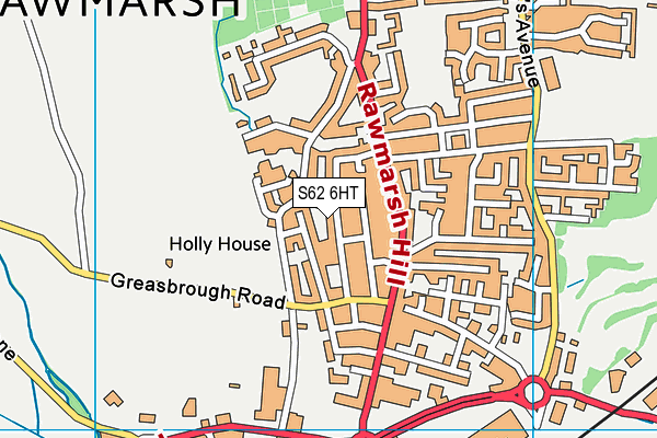 Rawmarsh Ashwood Primary School map (S62 6HT) - OS VectorMap District (Ordnance Survey)
