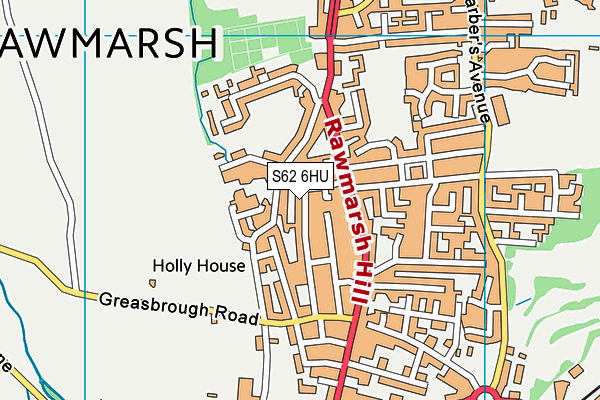 S62 6HU map - OS VectorMap District (Ordnance Survey)