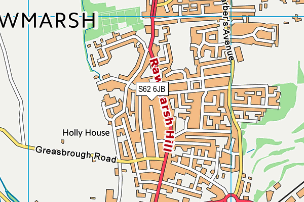 S62 6JB map - OS VectorMap District (Ordnance Survey)