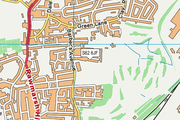 S62 6JF map - OS VectorMap District (Ordnance Survey)