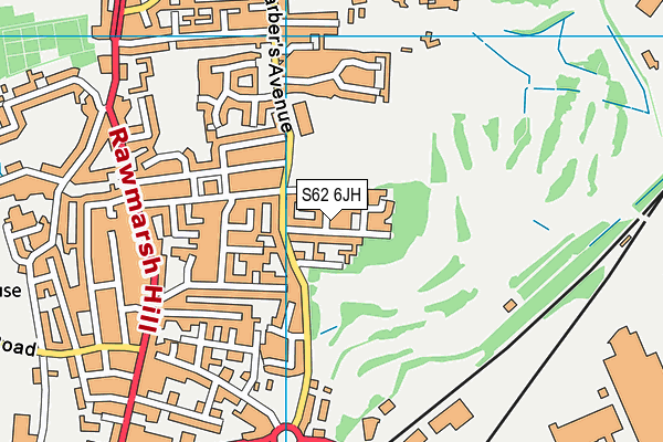 S62 6JH map - OS VectorMap District (Ordnance Survey)