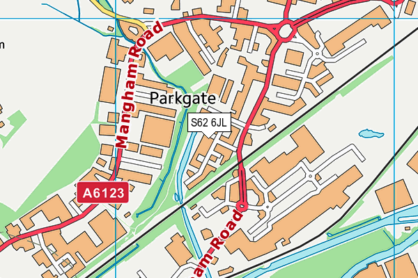 S62 6JL map - OS VectorMap District (Ordnance Survey)