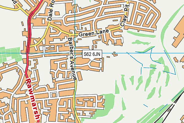 S62 6JN map - OS VectorMap District (Ordnance Survey)