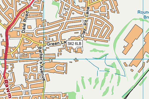 S62 6LB map - OS VectorMap District (Ordnance Survey)
