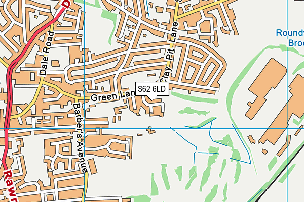 S62 6LD map - OS VectorMap District (Ordnance Survey)