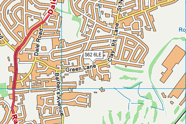 S62 6LE map - OS VectorMap District (Ordnance Survey)