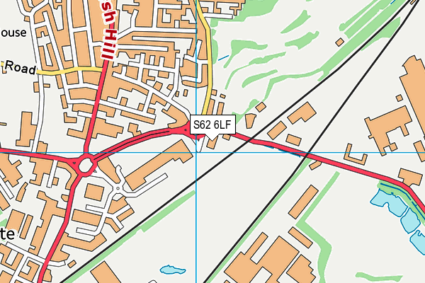S62 6LF map - OS VectorMap District (Ordnance Survey)