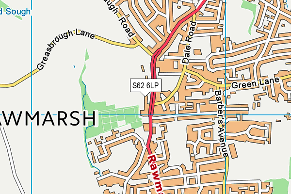 S62 6LP map - OS VectorMap District (Ordnance Survey)