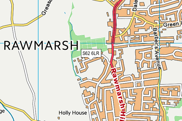 S62 6LR map - OS VectorMap District (Ordnance Survey)