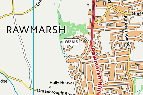 S62 6LS map - OS VectorMap District (Ordnance Survey)