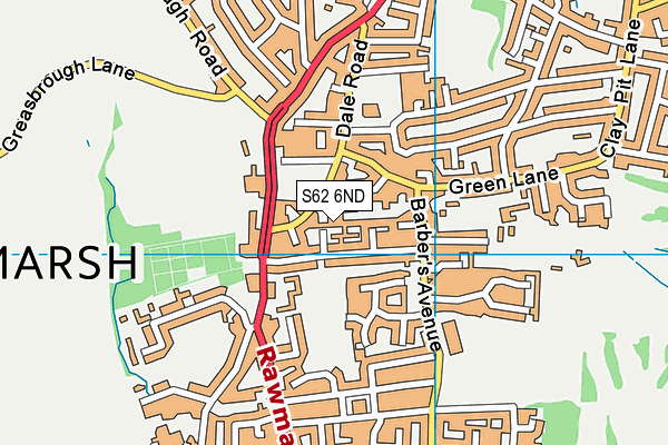 S62 6ND map - OS VectorMap District (Ordnance Survey)