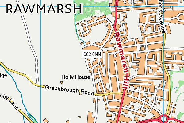 S62 6NN map - OS VectorMap District (Ordnance Survey)