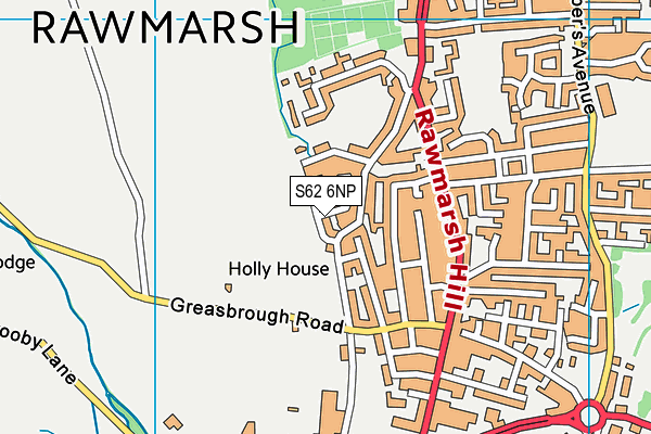 S62 6NP map - OS VectorMap District (Ordnance Survey)