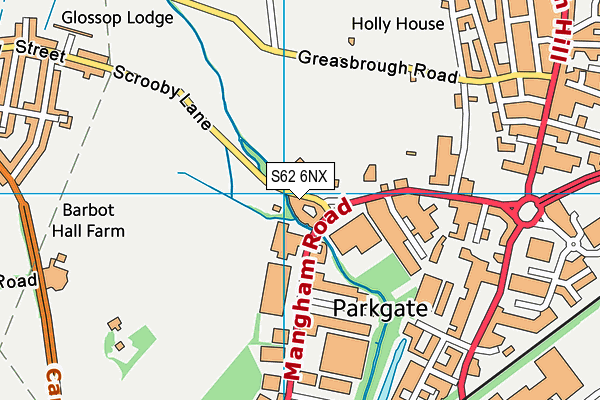 S62 6NX map - OS VectorMap District (Ordnance Survey)