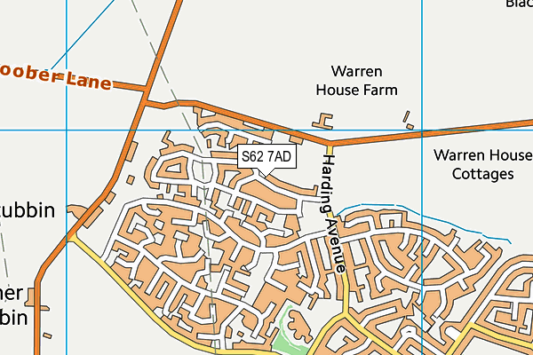 S62 7AD map - OS VectorMap District (Ordnance Survey)
